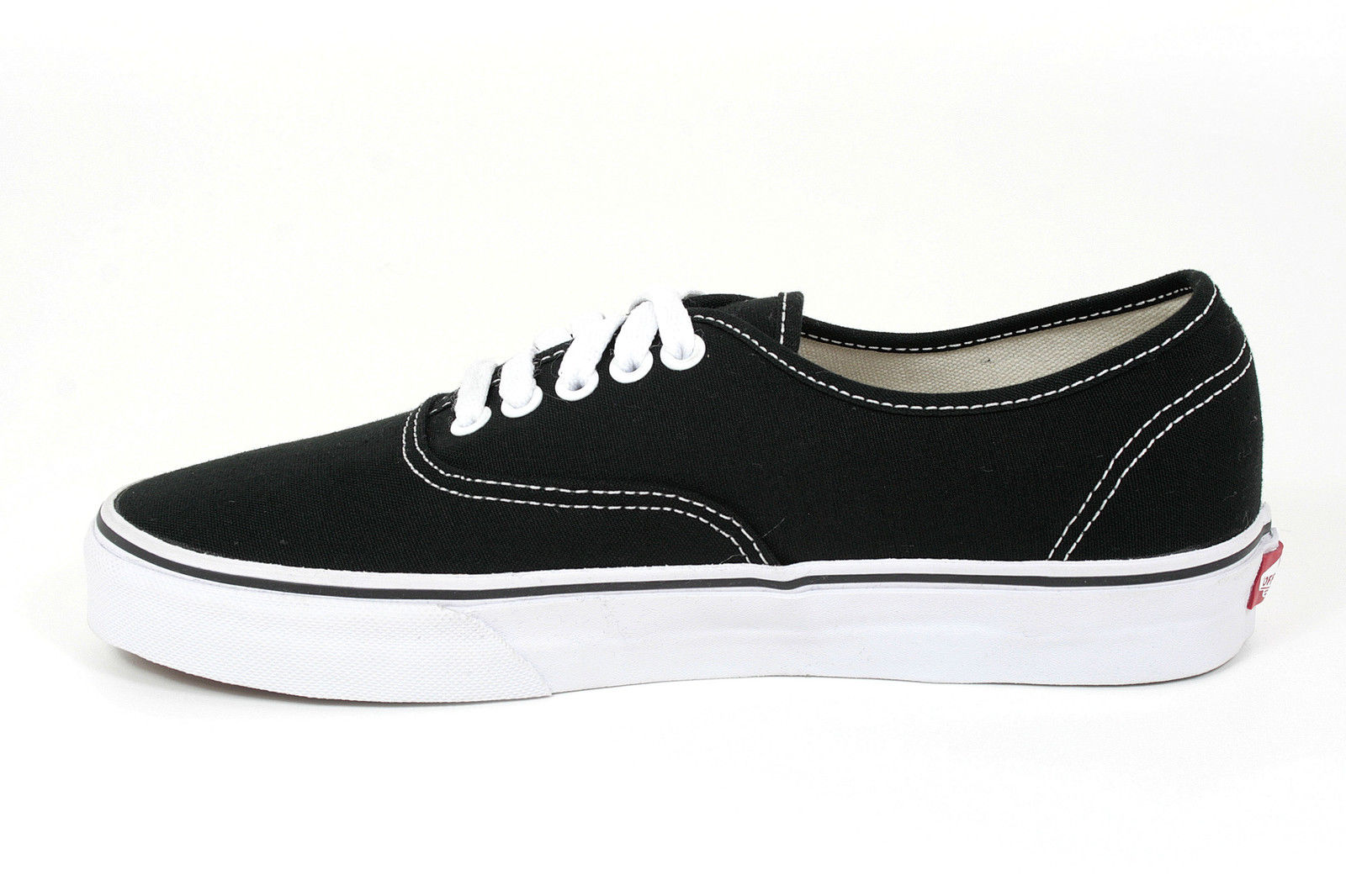 Vans Authentic Skate Shoes, Black/White, Canvas, Trainers, Unisex, New