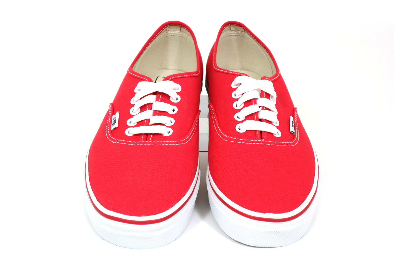 Vans Authentic Skate Shoes, Red, Red, Canvas, Trainers, NEW