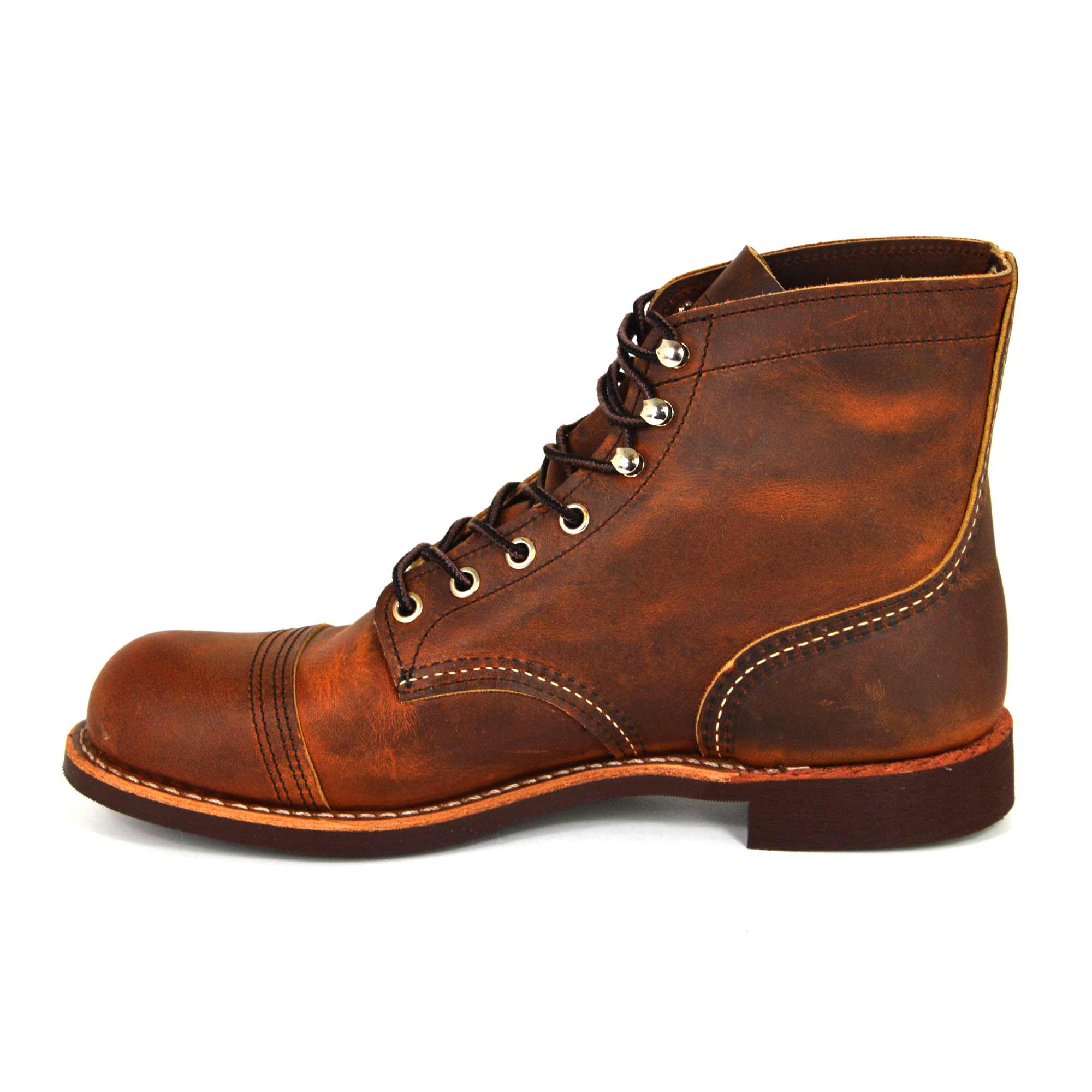 Red Wing Shoes 8085 Iron Ranger Boots, Copper Rough & Tough, Brown, Leather, NEW