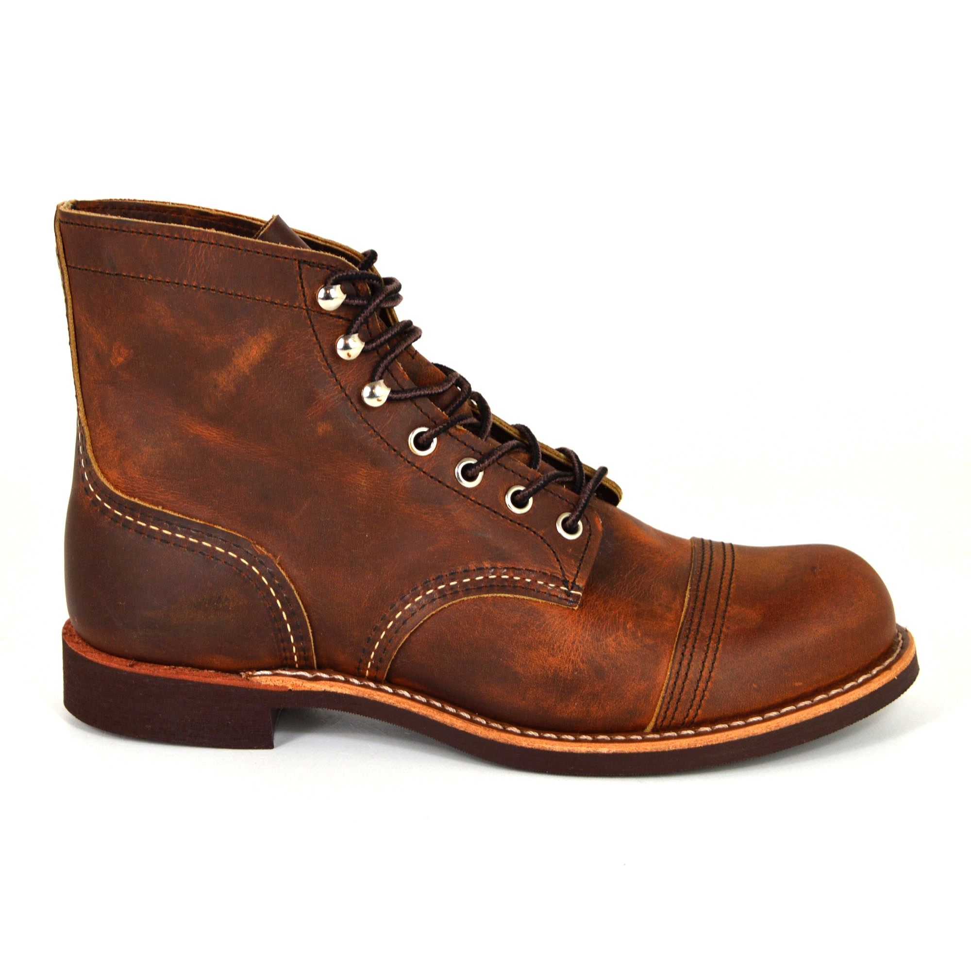 Red Wing Shoes 8085 Iron Ranger Boots, Copper Rough & Tough, Brown, Leather, NEW