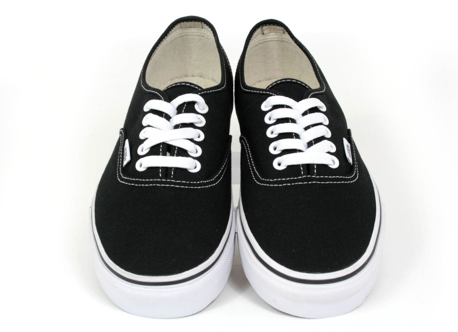 Vans Authentic Skate Shoes, Black/White, Canvas, Trainers, Unisex, New