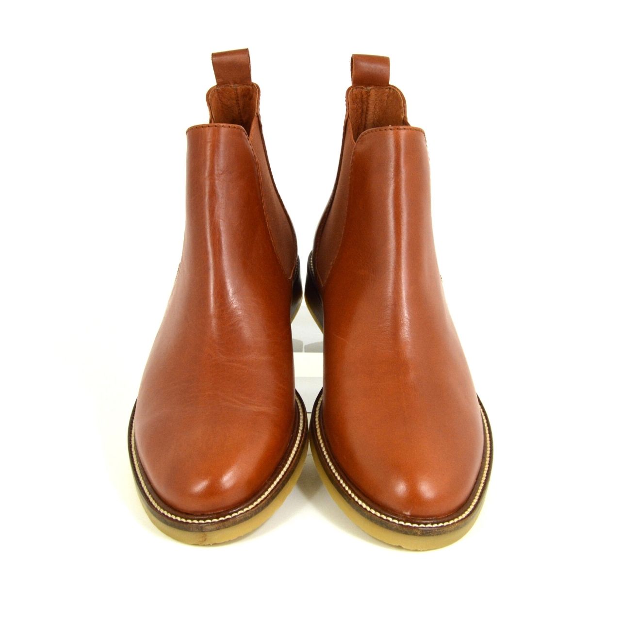 SESSUN Jim Lane Chelsea Boots, Terra, Fox, Brown, Boots, Leather, NEW