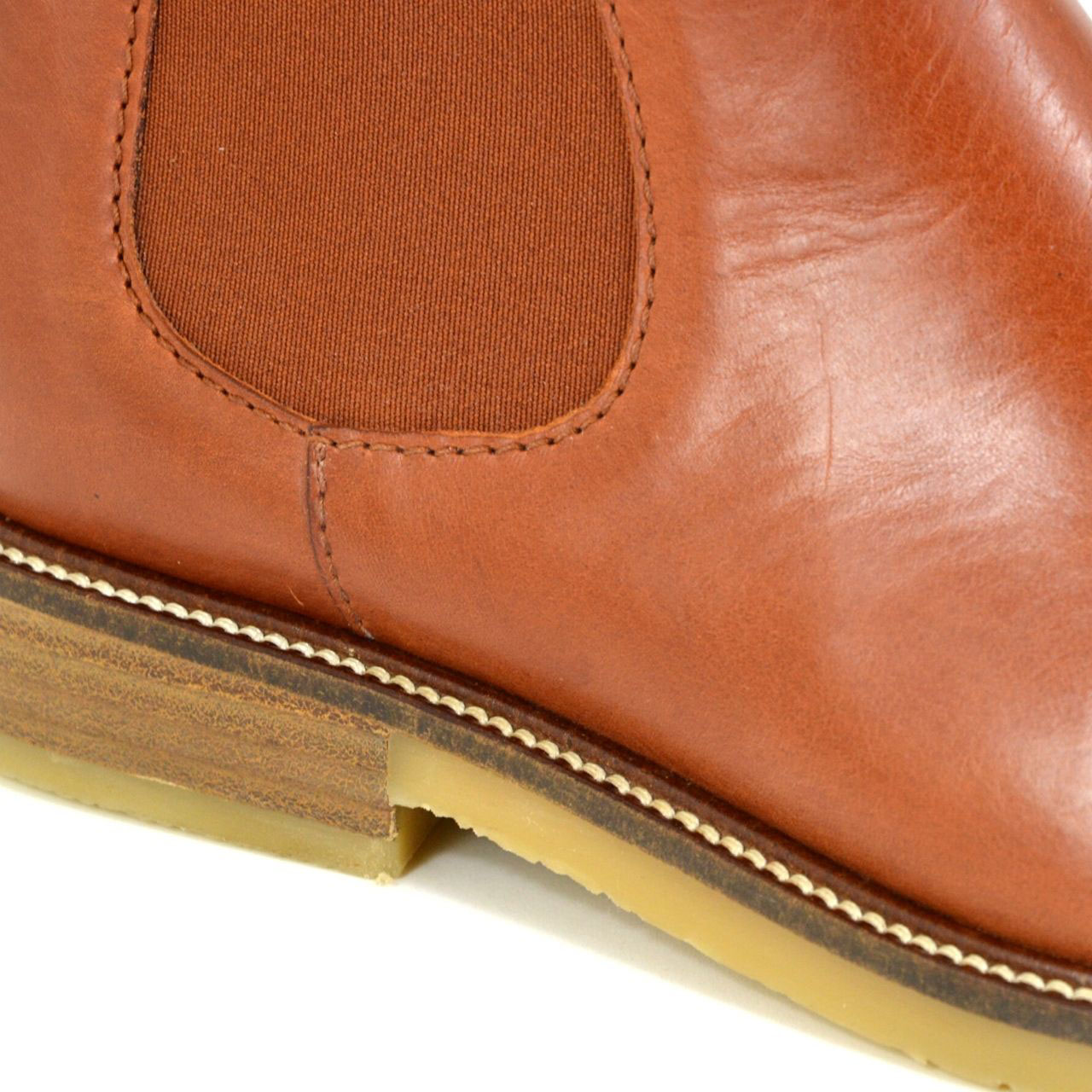 SESSUN Jim Lane Chelsea Boots, Terra, Fox, Brown, Boots, Leather, NEW