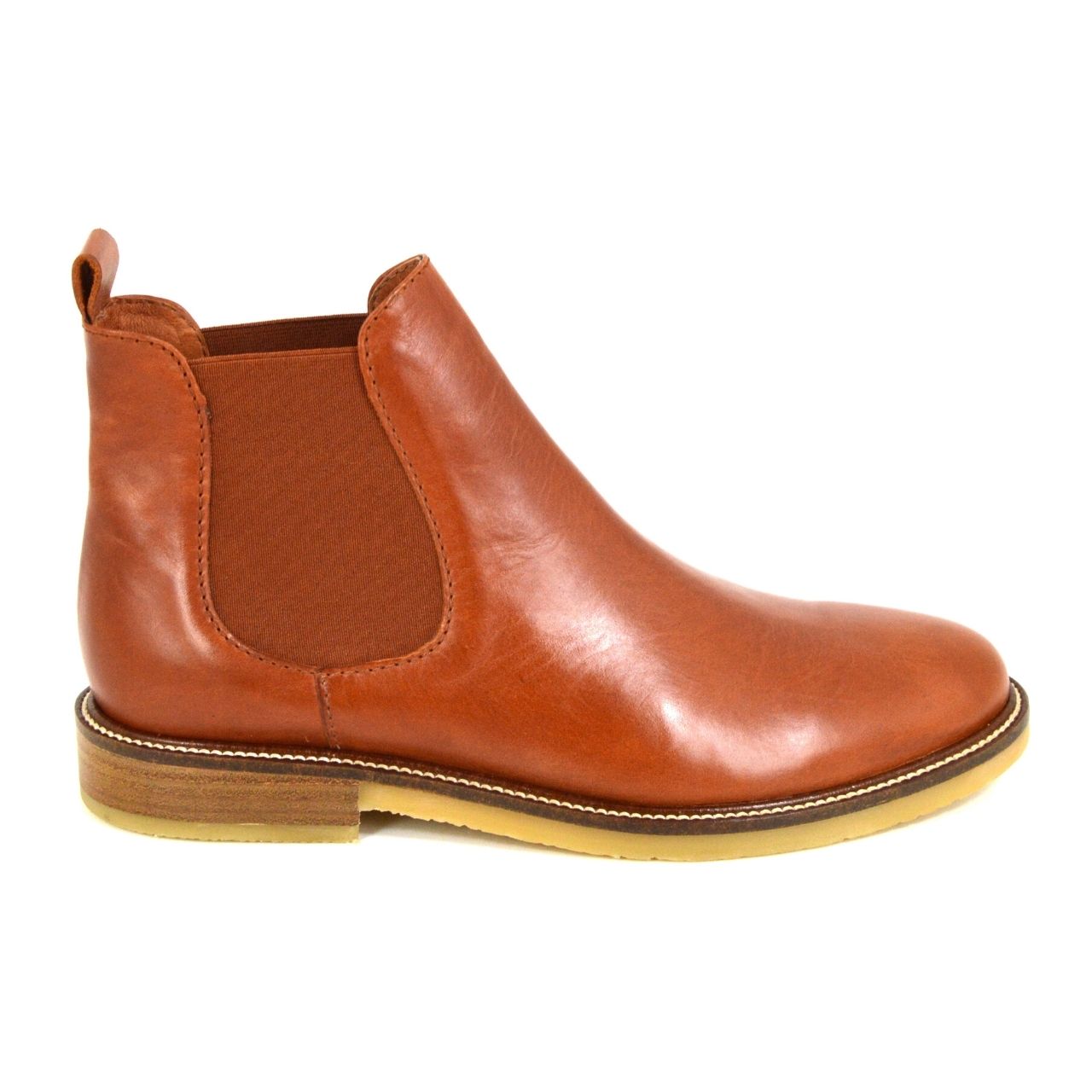 SESSUN Jim Lane Chelsea Boots, Terra, Fox, Brown, Boots, Leather, NEW