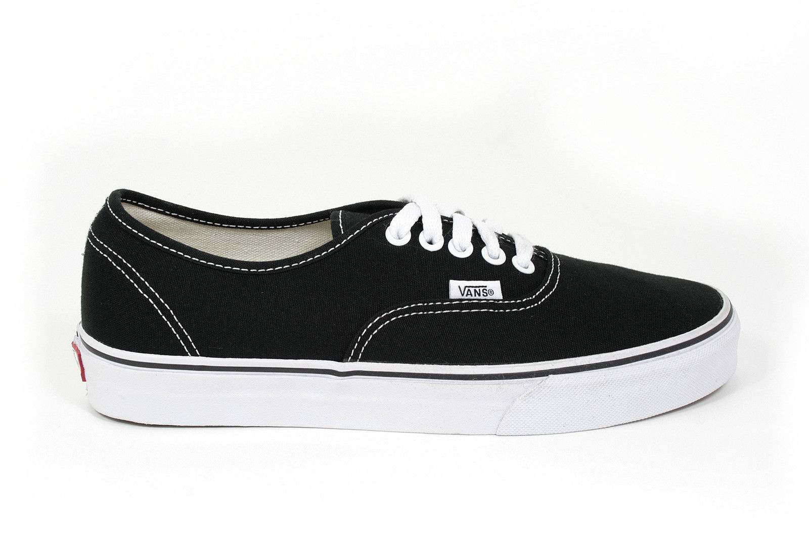 Vans Authentic Skate Shoes, Black/White, Canvas, Trainers, Unisex, New