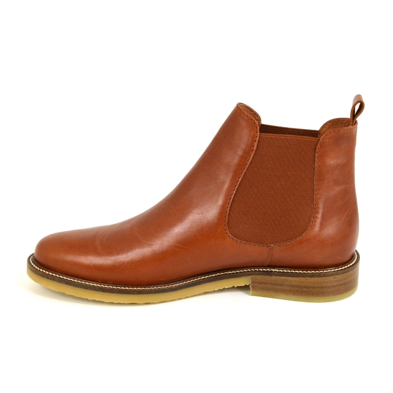 SESSUN Jim Lane Chelsea Boots, Terra, Fox, Brown, Boots, Leather, NEW